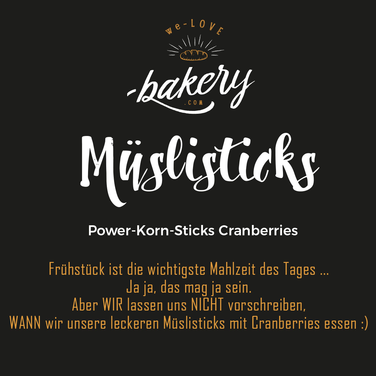 Power-Korn-Sticks mit Cranberries