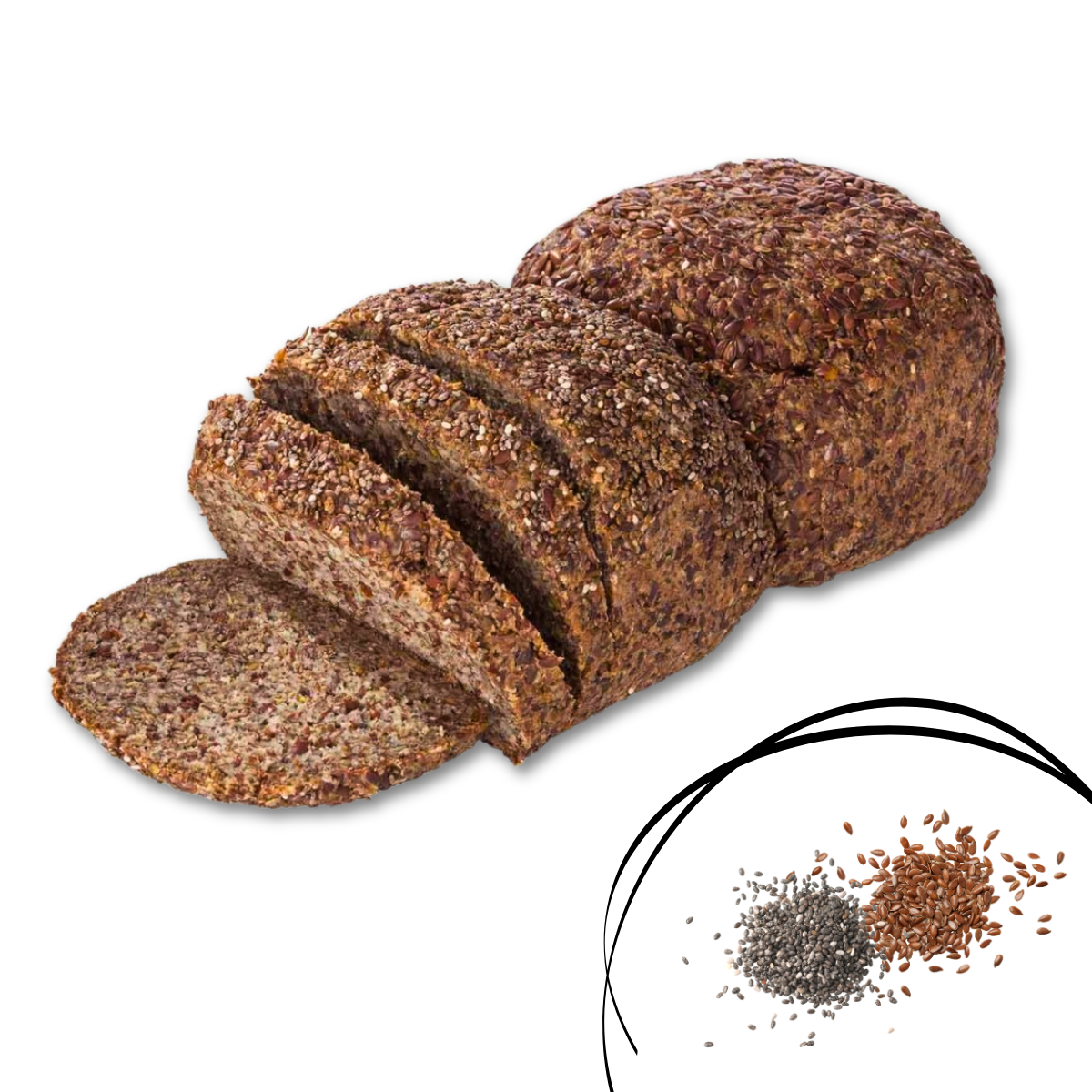 Lower Carb Brot Chia & Leinsamen - Tschakka